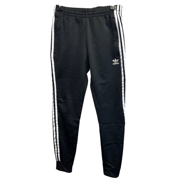 Adidas Originals Black Track Pants Small  Zip Pockets & Elastic Waistband - Picture 1 of 3